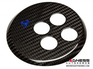FIAT 500 Gear Panel in Carbon Fiber - Blue Scorpion 